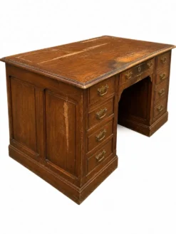 Bureau à piédestal en Chêne à caisson