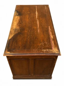Bureau à piédestal en Chêne à caisson