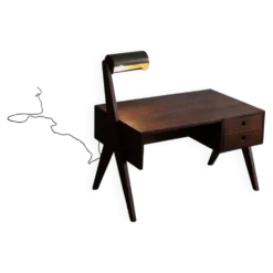Bureau Pierre Jeanneret avec lampe intégrée, Chandigarh, années 1950