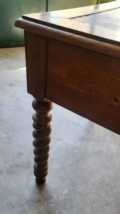 Bureau plat a 3 tiroirs louis philippe du xix ème siecle