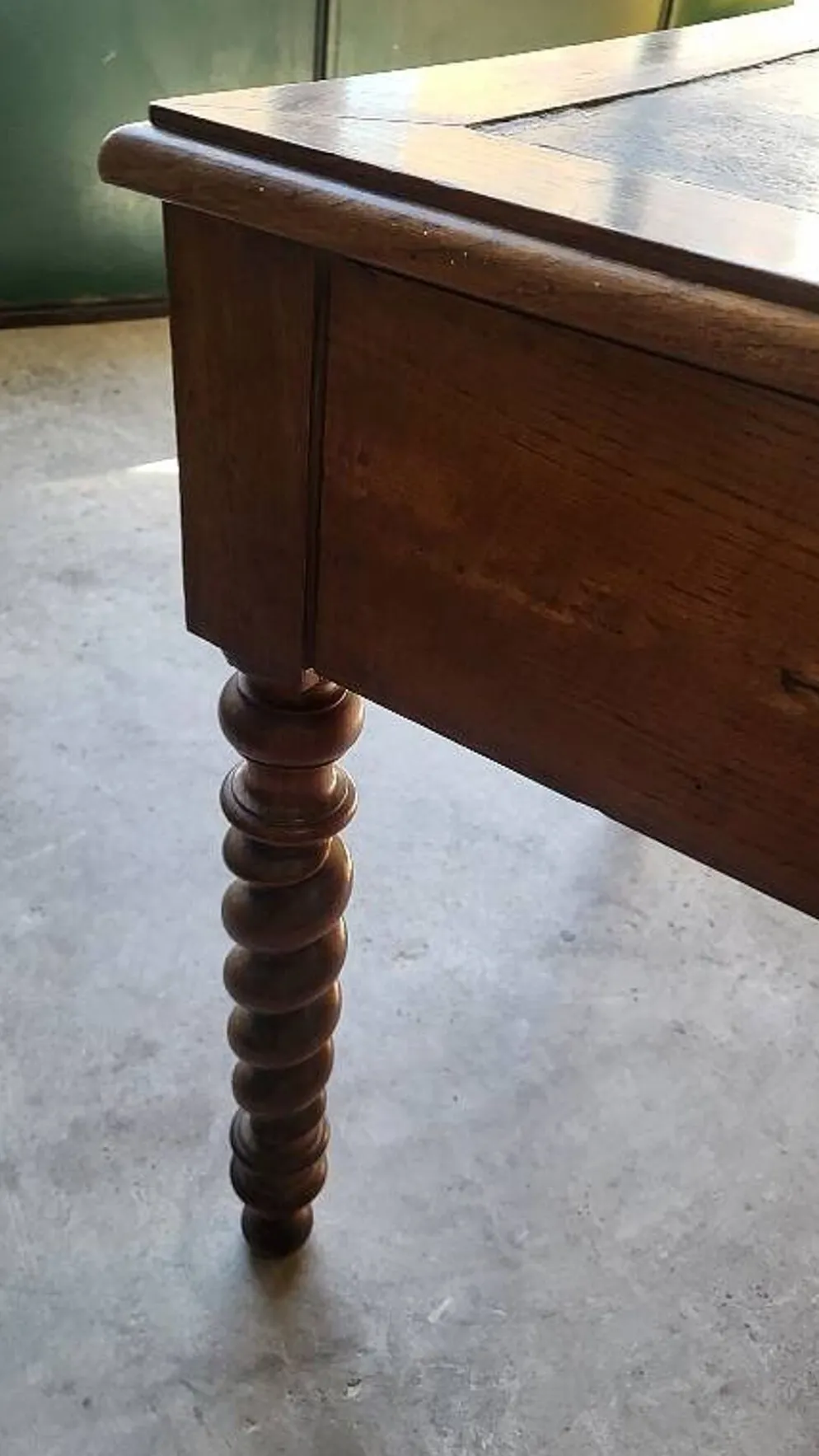 Bureau plat a 3 tiroirs louis philippe du xix ème siecle