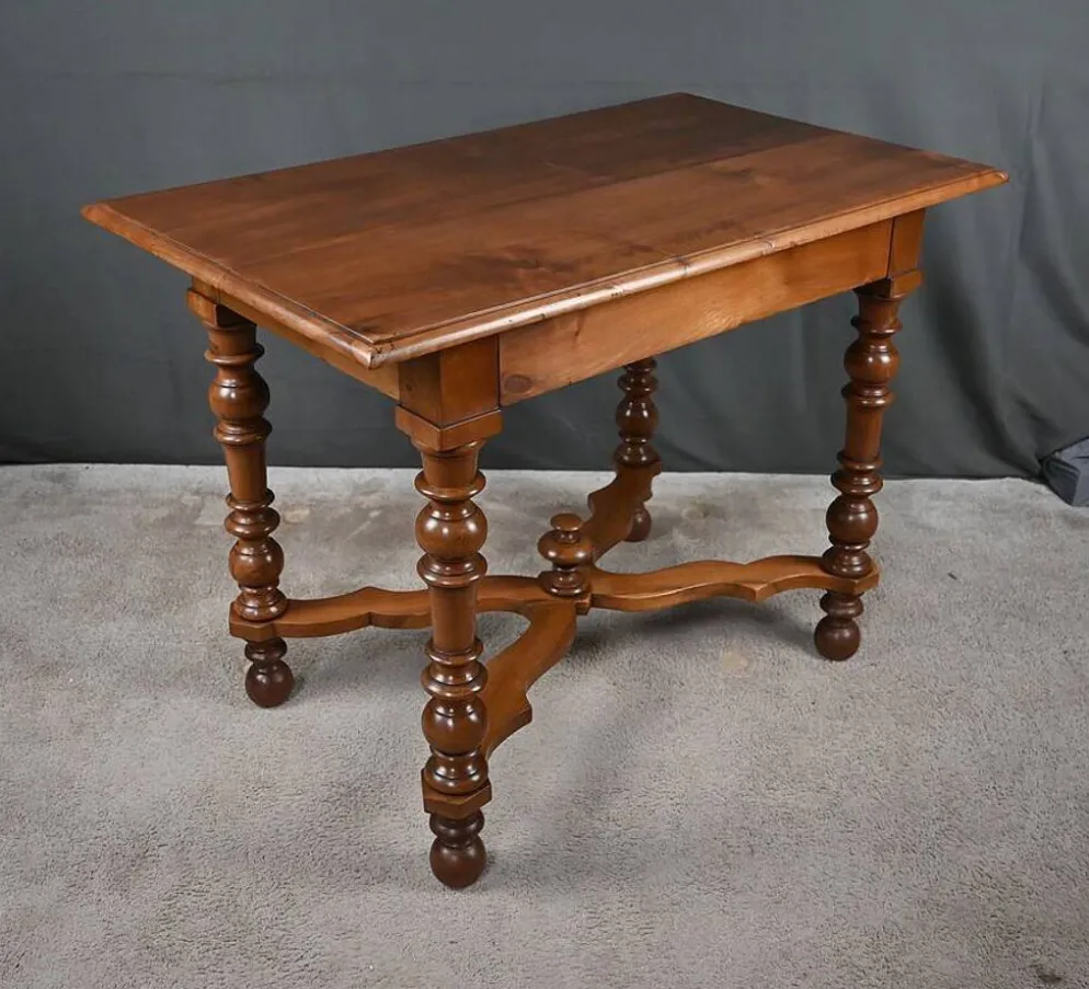Bureau Plat en Noyer, style Louis Philippe – Fin XIXe
