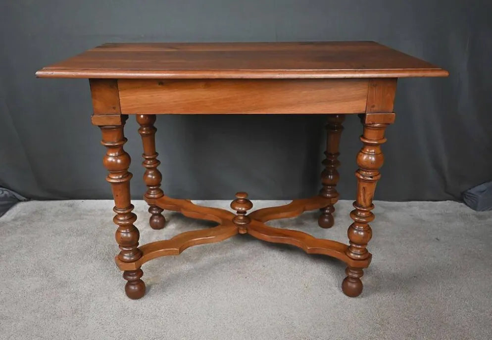 Bureau Plat en Noyer, style Louis Philippe – Fin XIXe