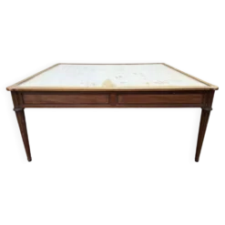 Bureau plat – Style Louis XVI – Hêtre teinté – À regarnir