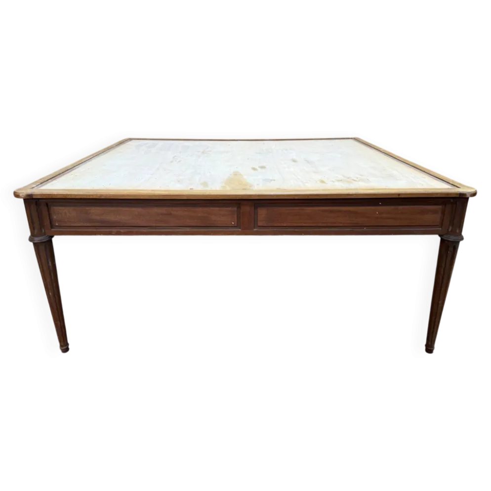 Bureau plat – Style Louis XVI – Hêtre teinté – À regarnir