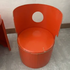 Bureau pour enfant vintage en carton de Jean-Louis Avril