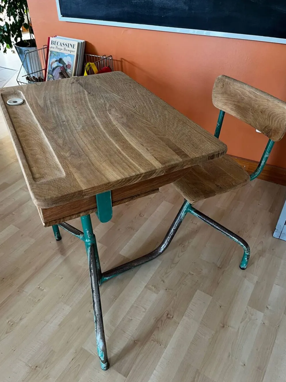 Bureau pupitre d’école années 50