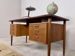 Bureau scandinave de direction double face plateau flottant longueur 1