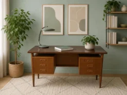 Bureau scandinave de direction double face plateau flottant longueur 1