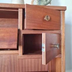 Bureau scandinave pieds compas vintage