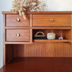 Bureau scandinave pieds compas vintage