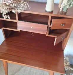 Bureau scandinave pieds compas vintage