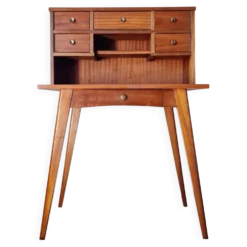 Bureau scandinave pieds compas vintage