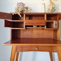 Bureau scandinave pieds compas vintage