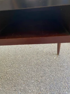 Bureau scandinave vintage 1950 plateau noir style écolier mid-century