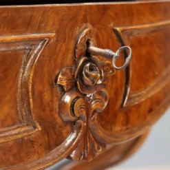 Bureau secrétaire ancien Louis-Philippe en noyer, 5 tiroirs, XIXe siècle