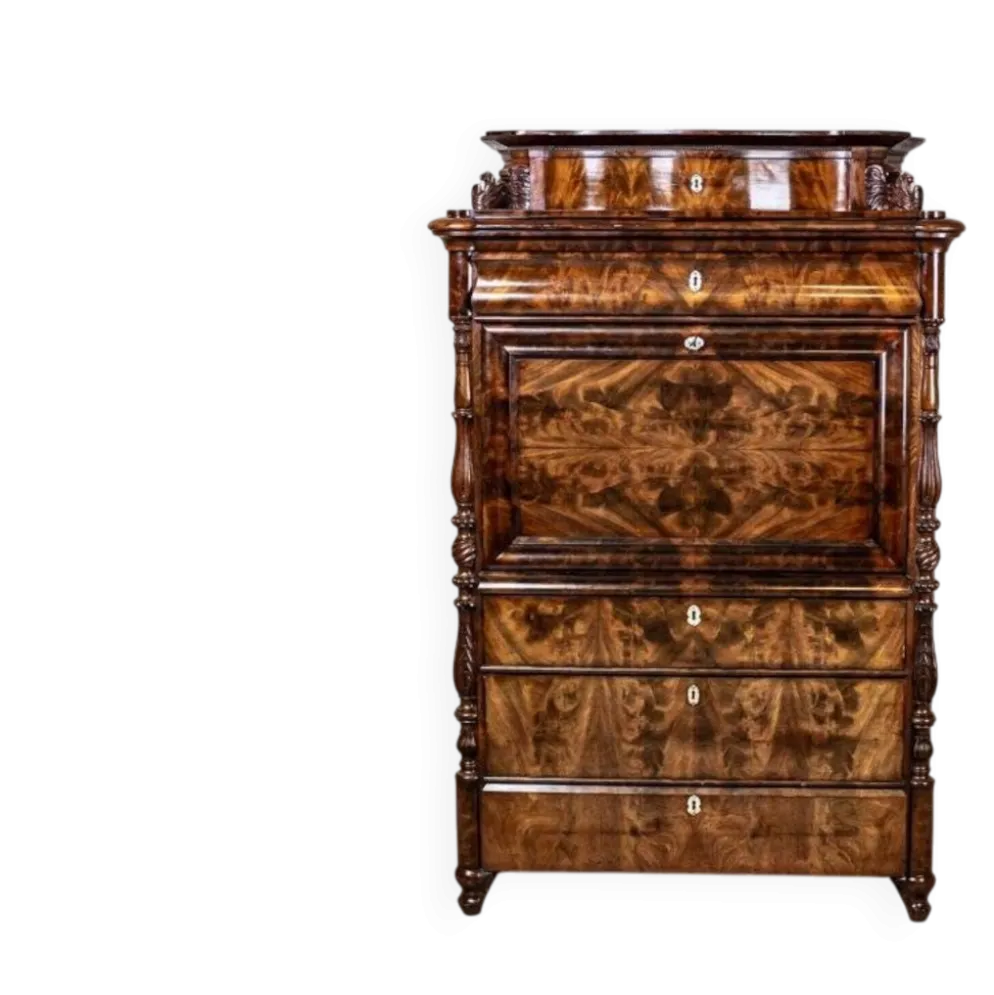 Bureau secrétaire antique Louis Philippe, 1850