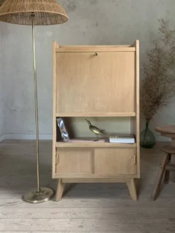 Bureau secrétaire bibliothèque vintage pyramidale