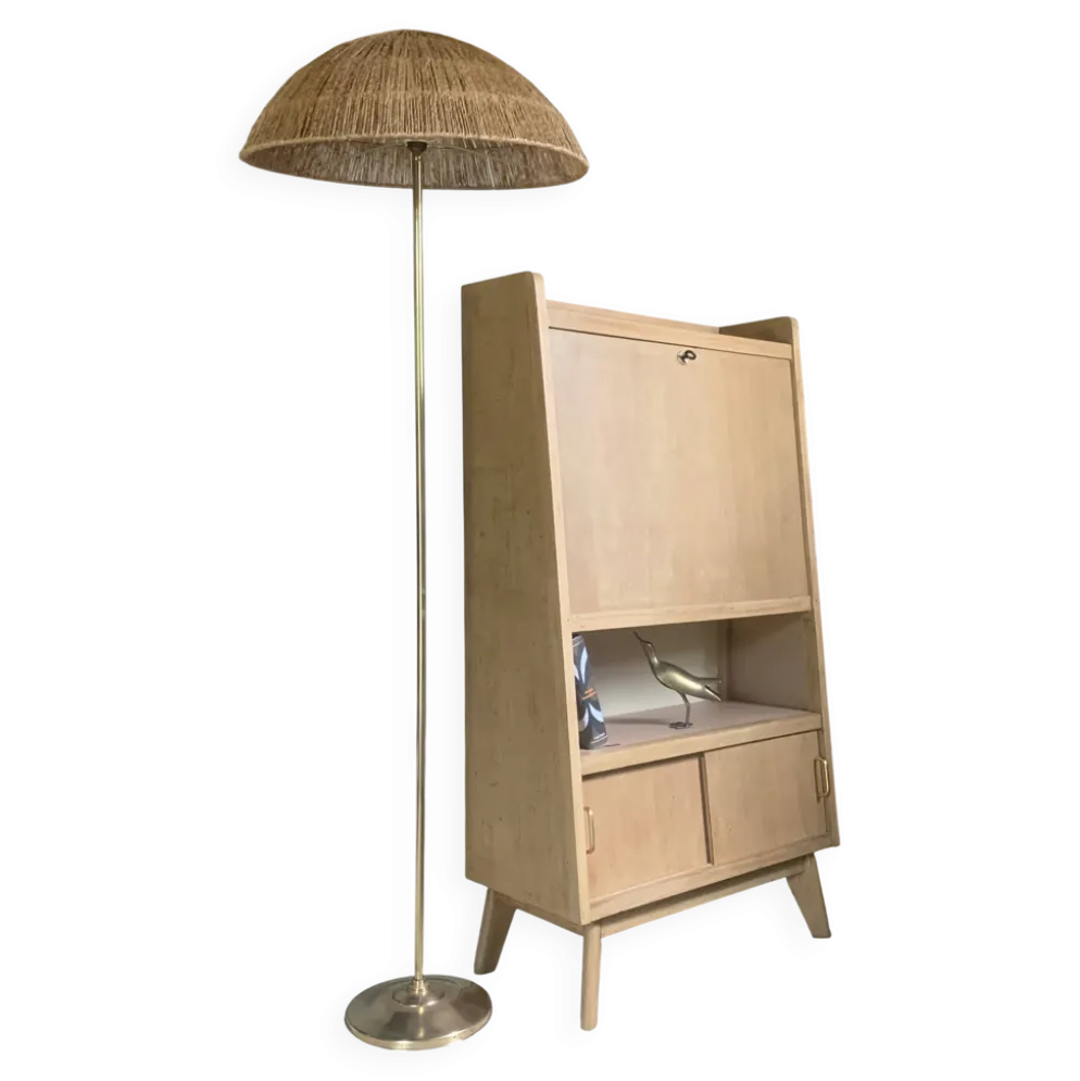 Bureau secrétaire bibliothèque vintage pyramidale