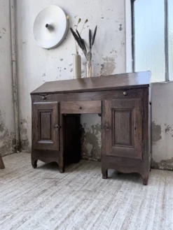 Bureau secrétaire chêne art populaire XIXème