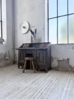 Bureau secrétaire chêne art populaire XIXème