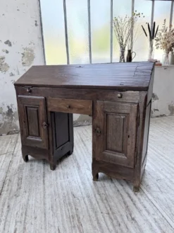 Bureau secrétaire chêne art populaire XIXème