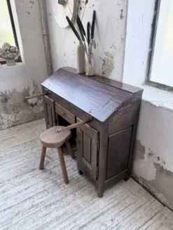 Bureau secrétaire chêne art populaire XIXème