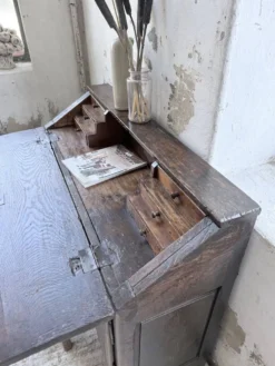 Bureau secrétaire chêne art populaire XIXème