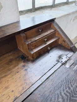 Bureau secrétaire chêne art populaire XIXème