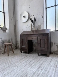 Bureau secrétaire chêne art populaire XIXème