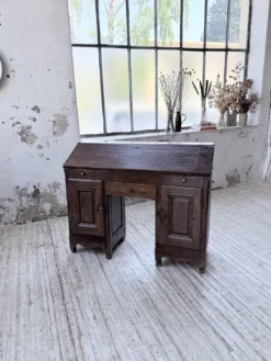 Bureau secrétaire chêne art populaire XIXème