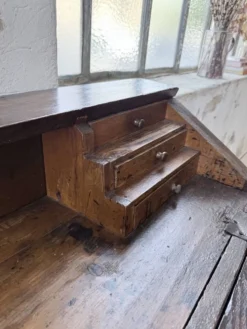 Bureau secrétaire chêne art populaire XIXème