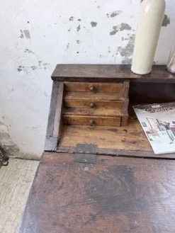 Bureau secrétaire chêne art populaire XIXème