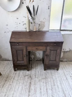 Bureau secrétaire chêne art populaire XIXème