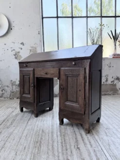 Bureau secrétaire chêne art populaire XIXème