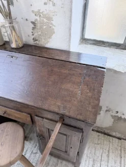 Bureau secrétaire chêne art populaire XIXème