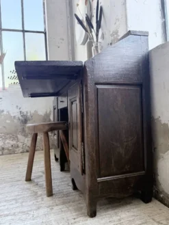 Bureau secrétaire chêne art populaire XIXème