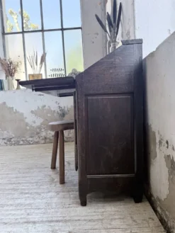 Bureau secrétaire chêne art populaire XIXème