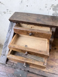 Bureau secrétaire chêne art populaire XIXème