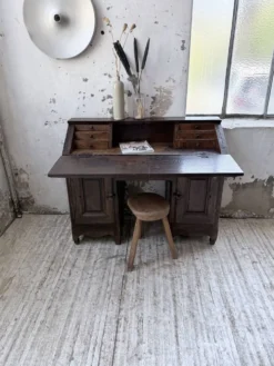 Bureau secrétaire chêne art populaire XIXème