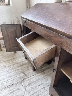 Bureau secrétaire chêne art populaire XIXème