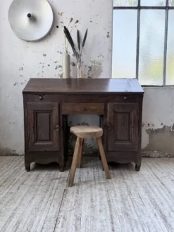 Bureau secrétaire chêne art populaire XIXème