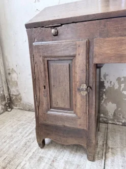 Bureau secrétaire chêne art populaire XIXème