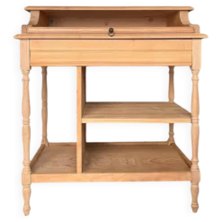 Bureau secrétaire console bois clair vintage Alphonse avec tiroir