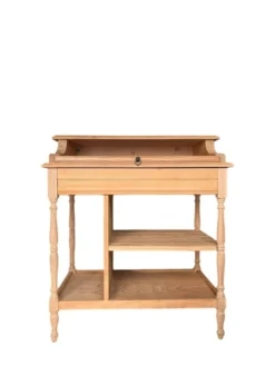 Bureau secrétaire console bois clair vintage Alphonse avec tiroir