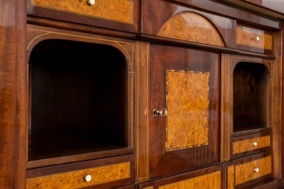 Bureau secrétaire en acajou du 19ème siècle, vernis français