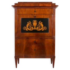 Bureau secrétaire en acajou du 19ème siècle, vernis français