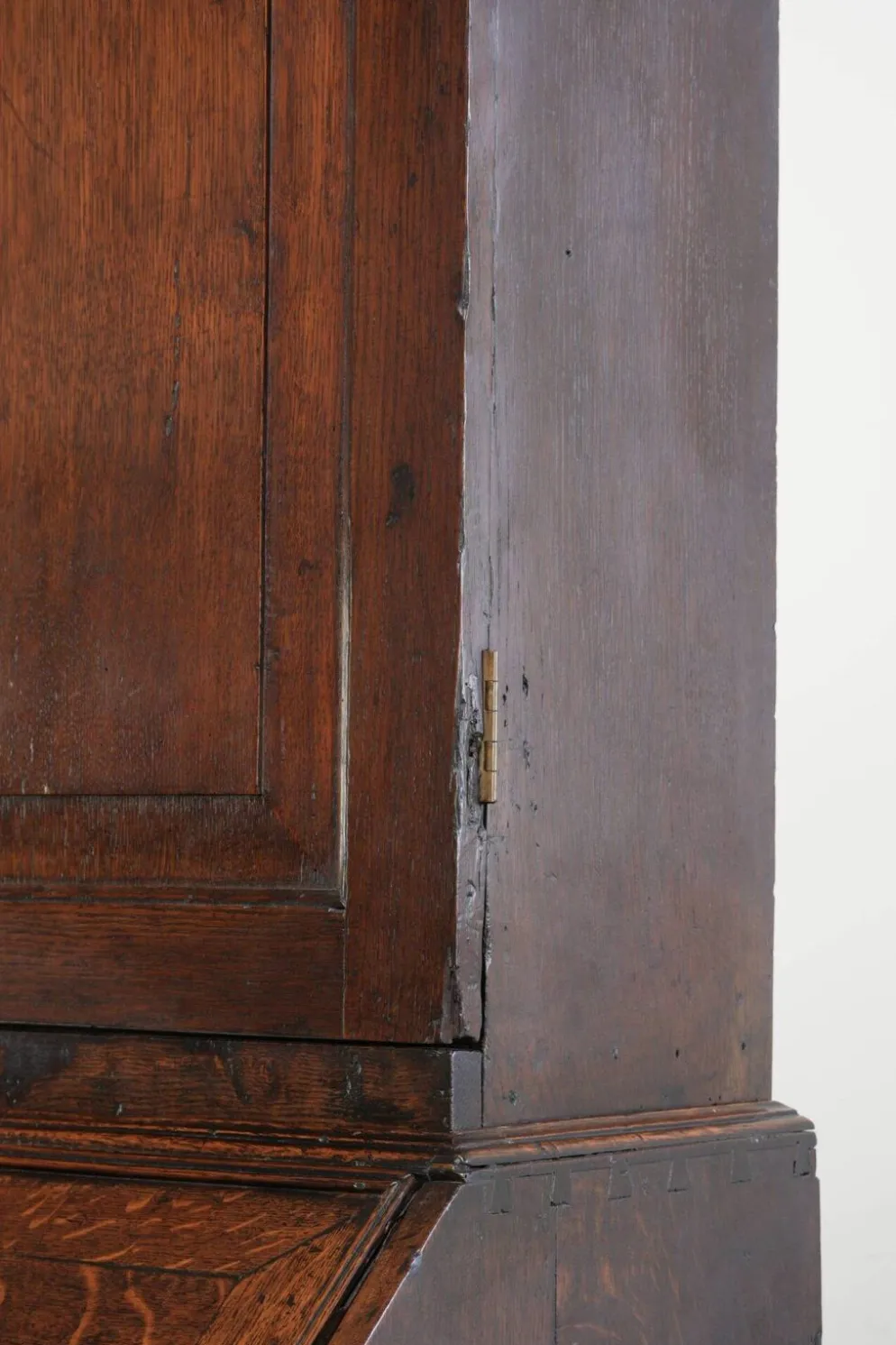 Bureau secrétaire en chêne antique du XVIIIe siècle avec dessus/bibliothèque