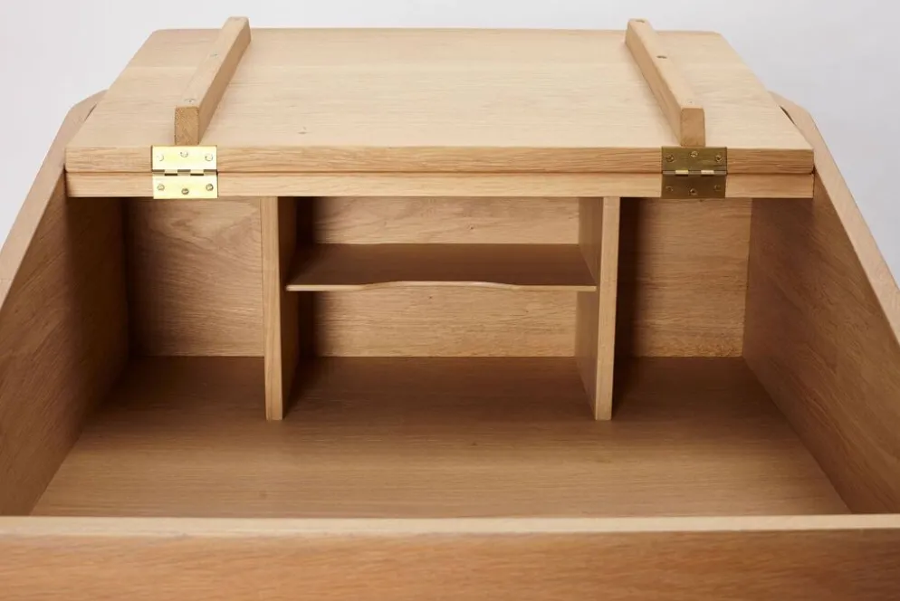 Bureau secrétaire en chêne, Danemark années 1960.