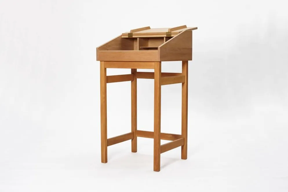 Bureau secrétaire en chêne, Danemark années 1960.